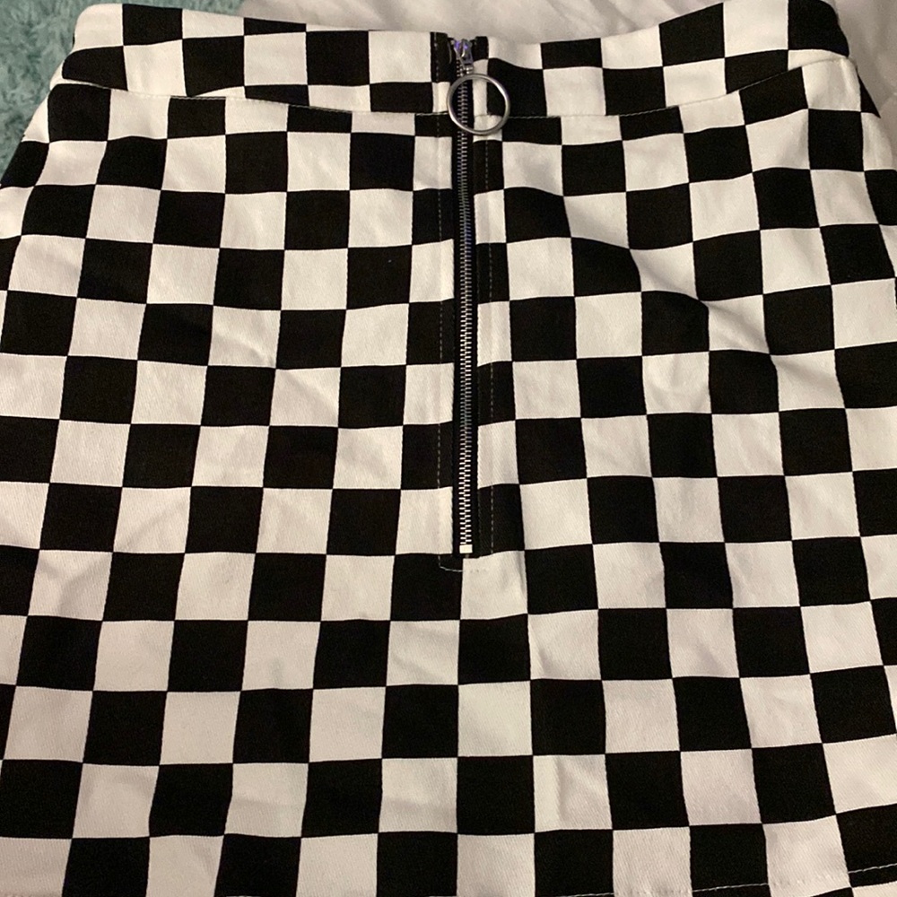 Checkered Mini Skirt - image 2